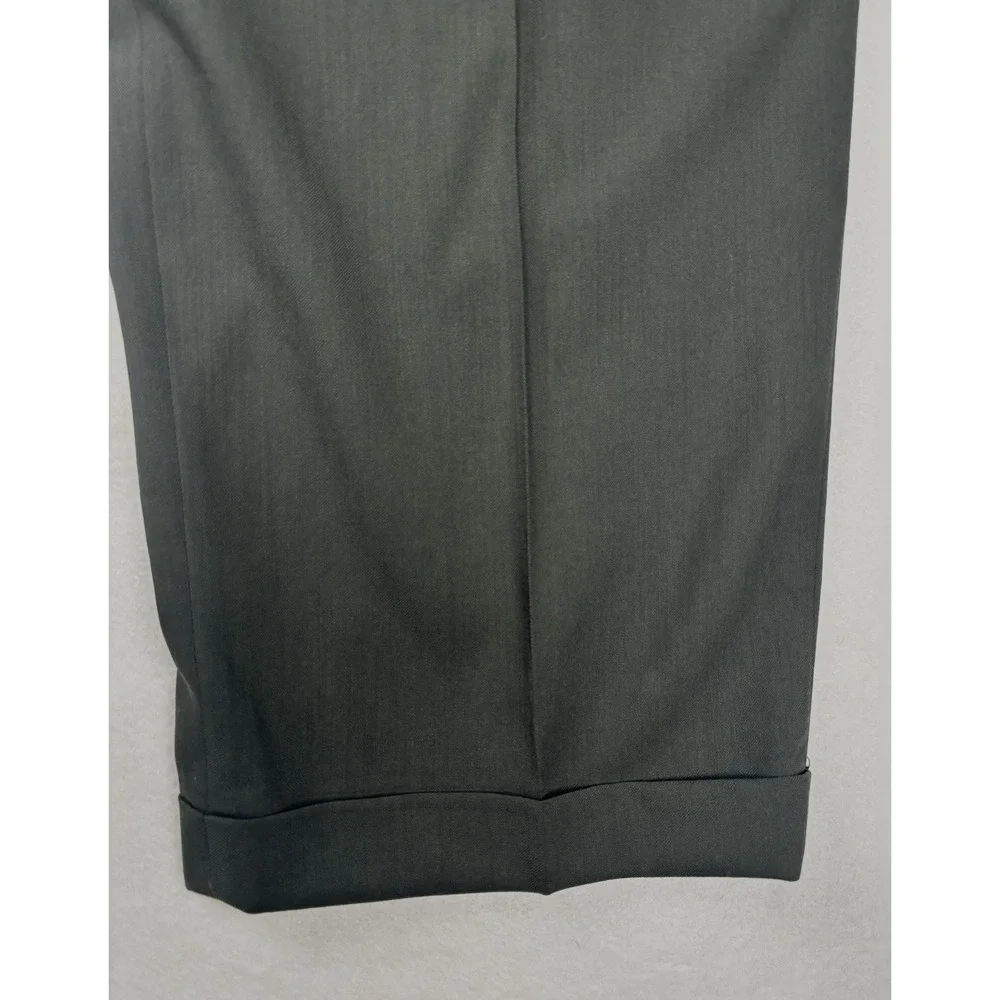 Galliani Reda Super 100 Wool‎ Pleated Dress Pants Italy Men's 36x30 Cuffed